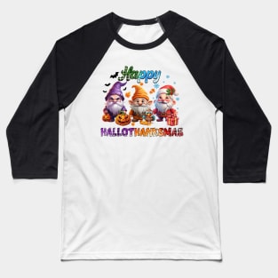 Happy Hallothanksmas Gnomes #5 Baseball T-Shirt